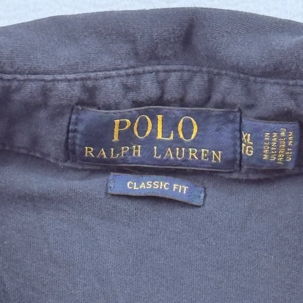 Polo Ralph Lauren Polo Shirt Mens XL Navy Blue Classic Fit Quiet Luxury Nautical